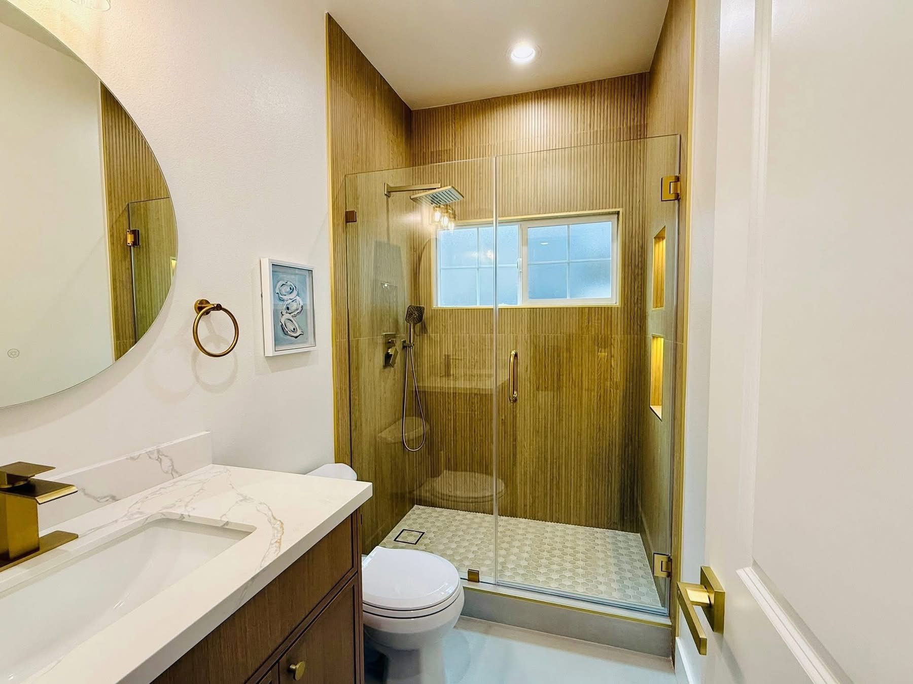 Guest bathroom finished as part of an addition