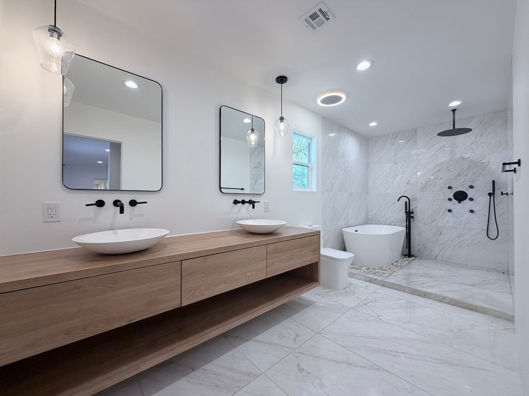 Completed bathroom renovation in Southern California